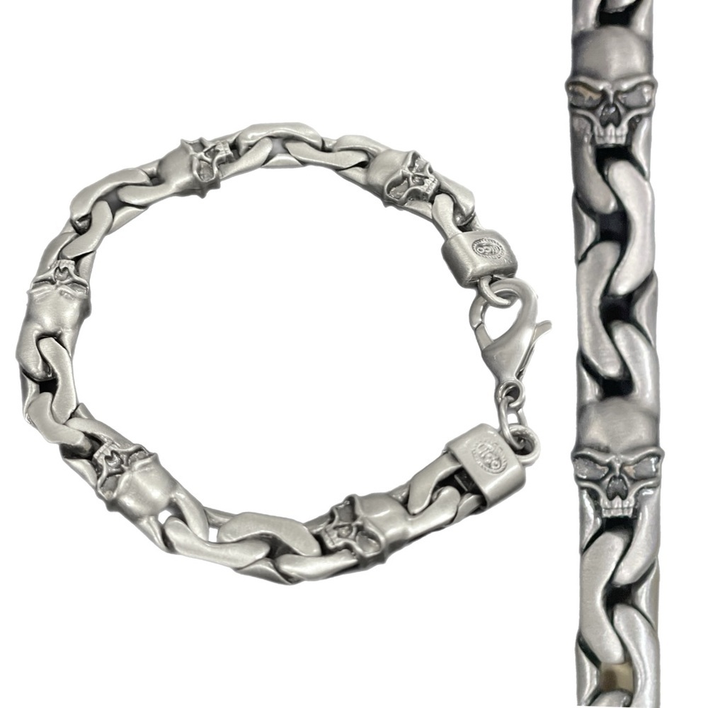 Skull Thick Chain Bracelet by Bico Australia - NWT!